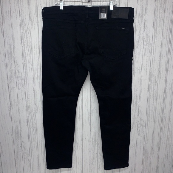 Mens Size 40x32 G-Star Raw 3301 Slim Pitch Black Jeans NWT - Picture 7 of 8